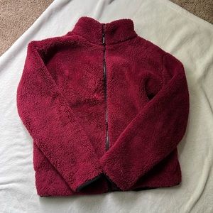 Victoria's Secret PINK Full Zip Fuzzy Teddy Fleece Jacket